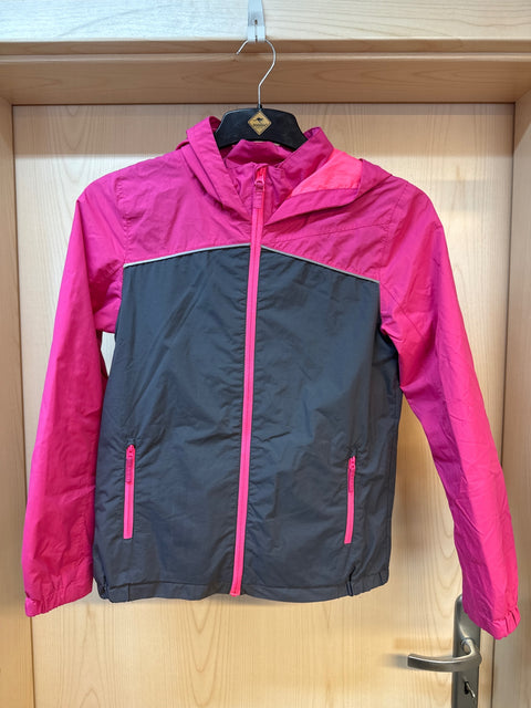 Gr.164 yigga Übergangsjacke m. Kapuze pink/ grau