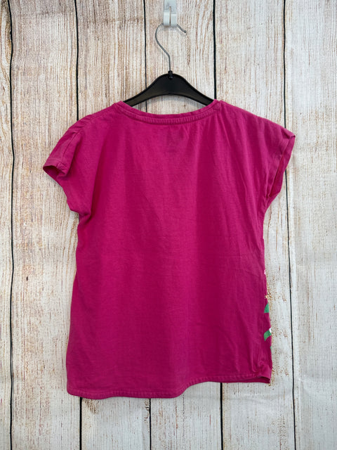 T-Shirt, C&A, pink m. buntem Leo-Druck vorn, 116 (10390316)