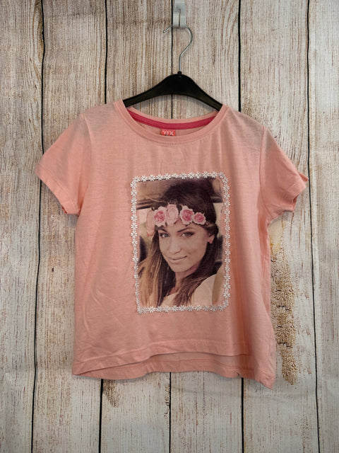 T-Shirt, rosa m. Mädchenbild, 134 (10379029)