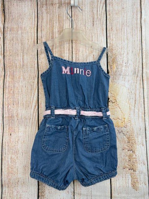 C&A kurzer Jumpsuit jeansblau m. Minnie vorn Gr. 74