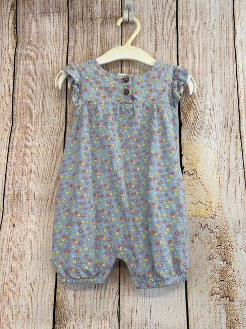 Topomini Jumpsuit Hellblau m. kl. Blüten Gr. 74