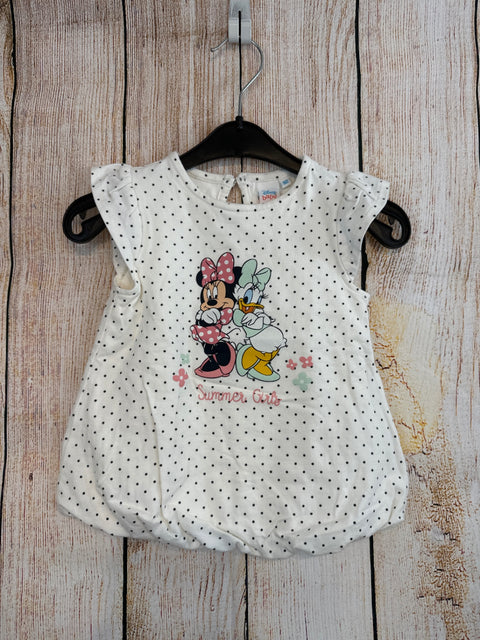 Disney Baby T-Shirt Weiß m. Punkten u. Minnie & Daisy Gr. 92