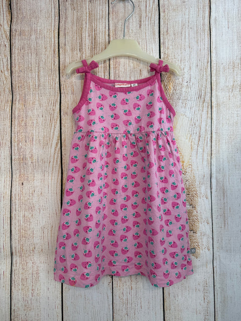 Liegelind Sommerkleid Rosa m. Erdbeeren Gr. 86