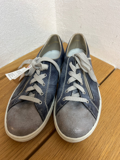 Rieker Halbschuhe neu!!, dunkelblau/ Silber Gr. 36