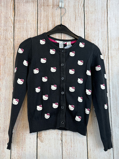 H&M Strickjacke anthrazit m. Hello Kittys Gr. 122/128