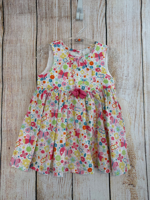 H&M Sommerkleid weiß m. bunten Blüten Gr. 68