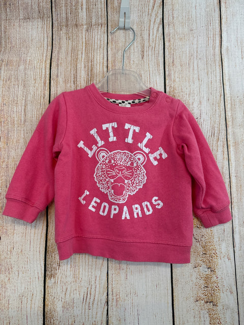 H&M Pullover pink m. weißer Schrift u. Löwe Gr. 68