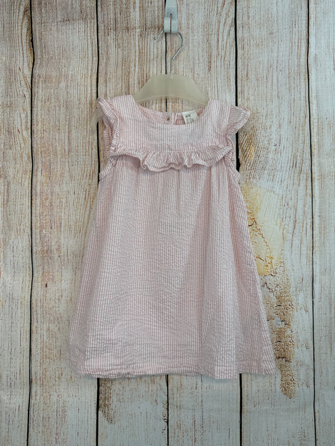 H&M Sommerkleid Rosa gestreift Gr. 80