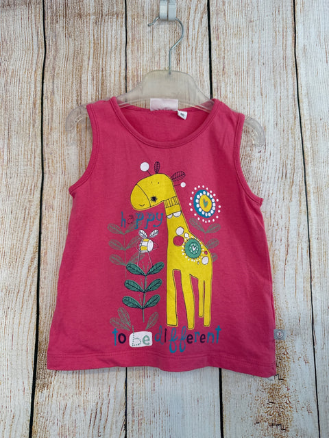 Liegelind Top pink m. Giraffe Gr. 80