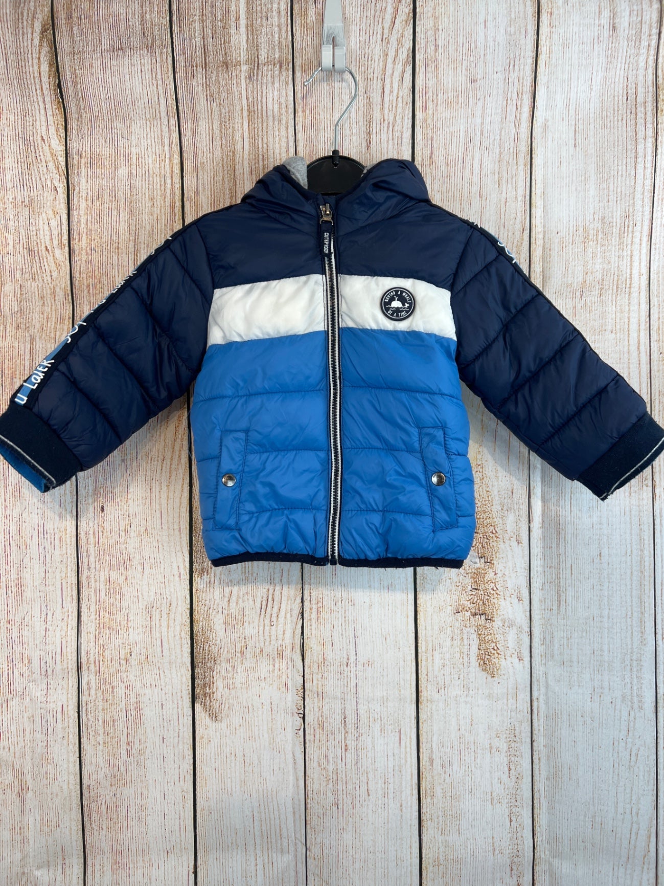 C A Anorak Dunkelblau blau weiB Gr. 80 Antjes Second Hand