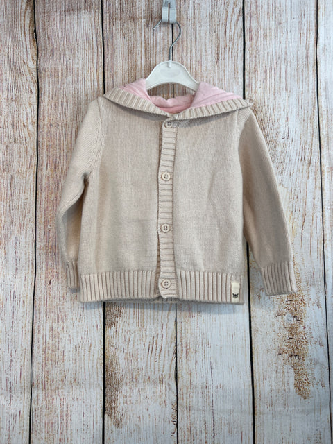 kuniboo Strickjacke Beige m. Kapuze Gr. 74/80