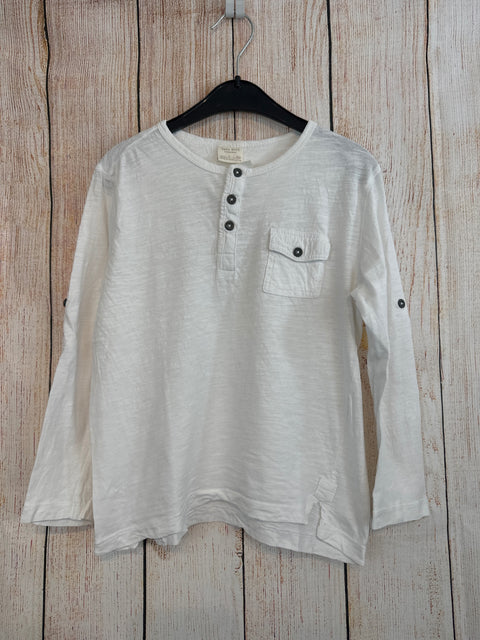 Zara Langarmshirt Weiß Gr. 122