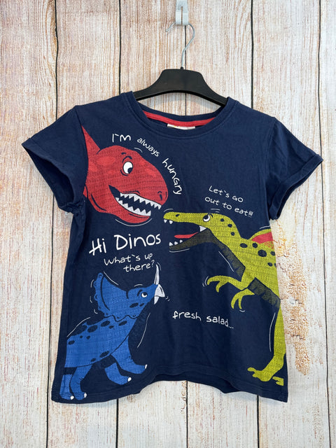 NKD T-Shirt Dunkelblau m. Dinos Gr. 134