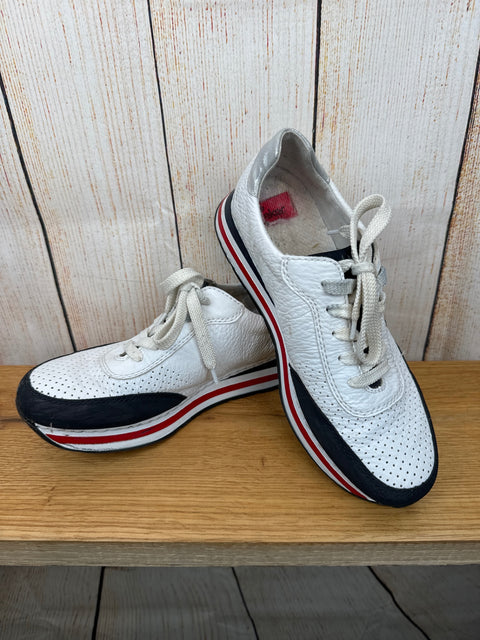 Rieker Halbschuhe weiß/ dunkelblau Gr. 38