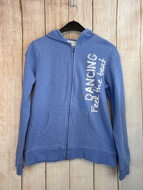 Pocopiano Sweatjacke Hellblau m. weißer Schrift Gr. 164