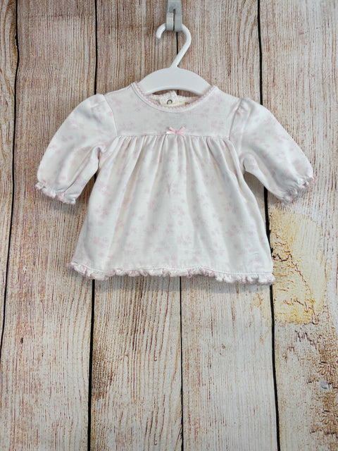 little me Langarmshirt Weiß m. rosa Blüten Gr. 50