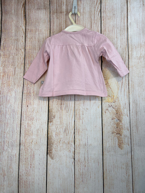 Liegelind Langarmshirt Rosa m. Stickerei Gr. 68