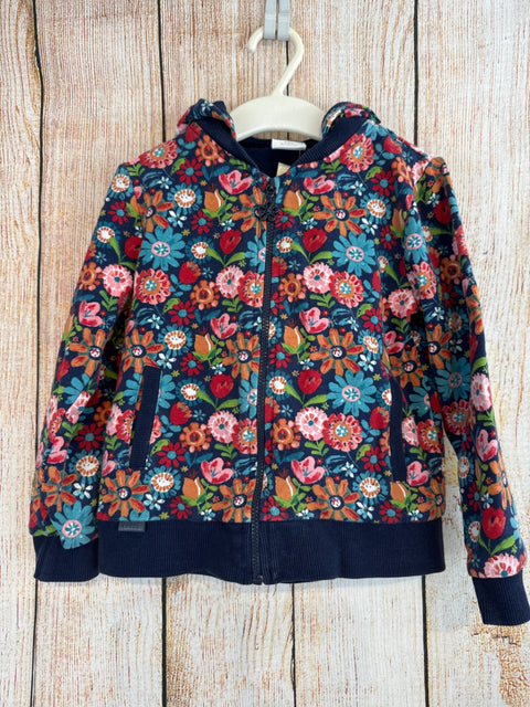 boboli Sweatjacke Dunkelblau m. bunten Blumen Gr. 104