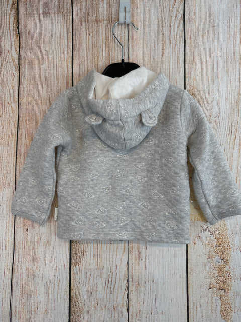 Steiff Sweatjacke Grau m. Bär Gr. 74