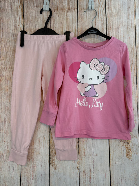 C&A zweiteiliger Schlafanzug Rosa m. Hello Kitty Gr. 98