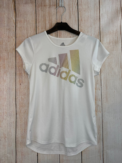 Adidas Sport T-Shirt Weiß m. Logo Gr. S