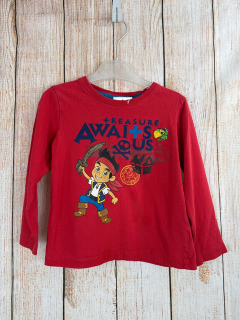 Disney Langarmshirt Rot m. Junge Gr. 104