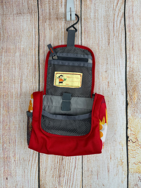 Vaude Kinder Waschtasche rot gemustert