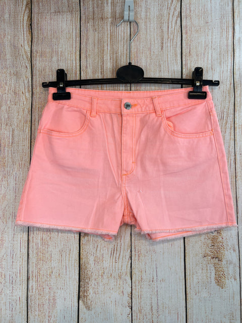 H&M kurze Jeansshorts Neonpink Gr. 170