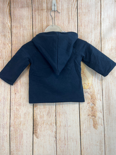 Handmade Sweat Wende Jacke Dunkelblau Gr. 80