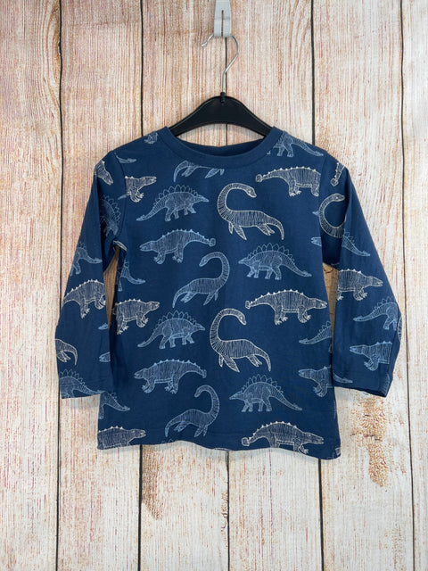 alana Langarmshirt Dunkelblau m. Dinos Gr. 104