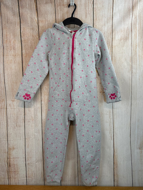 Topolino Onesie Grau m. rosa Punkten Gr. 122/128