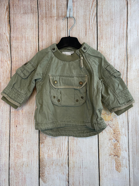 H&M Übergangsjacke Khaki ohne Kapuze Gr. 62/68