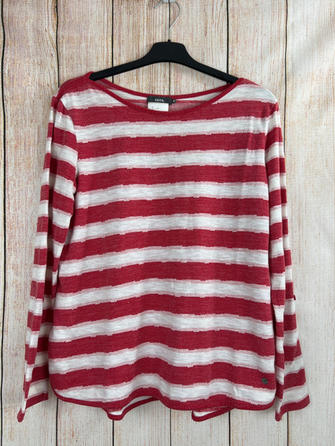 Cecil Pullover rot/ weiß gestreift Gr. M