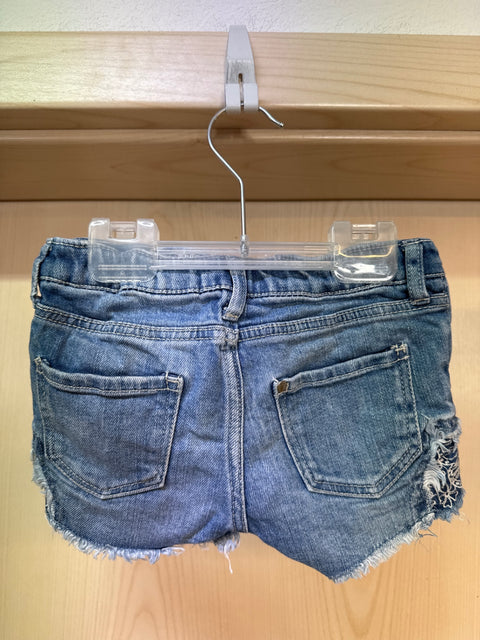 H&M kurze Hosen Mädchen 104 jeansblau m. Stickerei